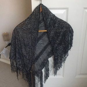 Sparkly triangle shawl